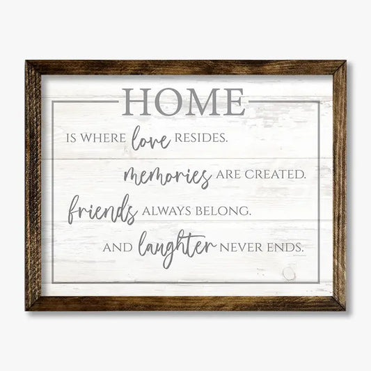 TIMBERLAND FRAME HOME IS WHERE LOVE RESIDES