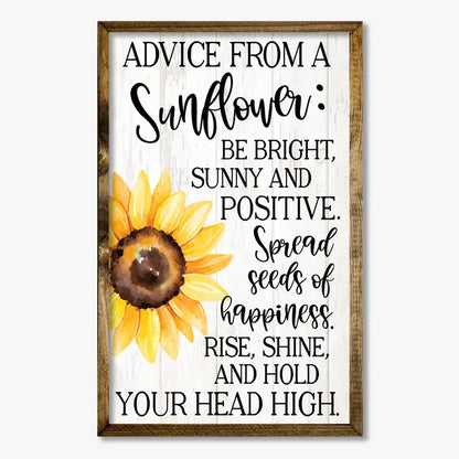 TIMBERLAND FRAME ADVICE FROM A SUNFLOWER