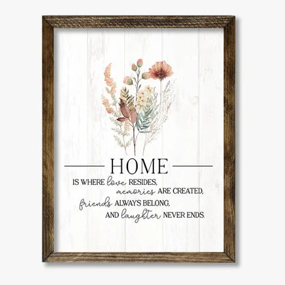 TIMBERLAND FRAME HOME WHERE LOVE RESIDES COLOR