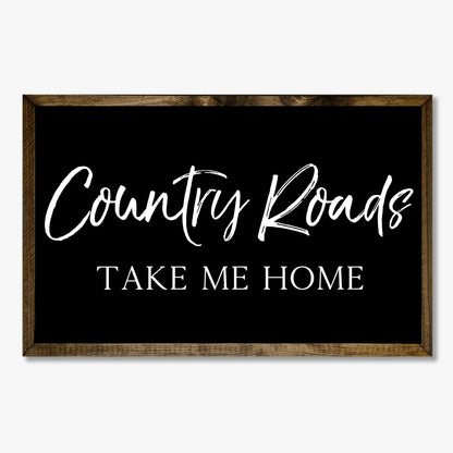 TIMBERLAND FRAME COUNTRY ROADS TAKE ME HOME