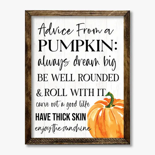 TIMBERLAND FRAME ADVICE FROM A PUMPKIN