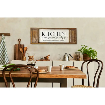 FRAMED CANVAS KITCHEN A PLACE FOR FOOD FAMILY