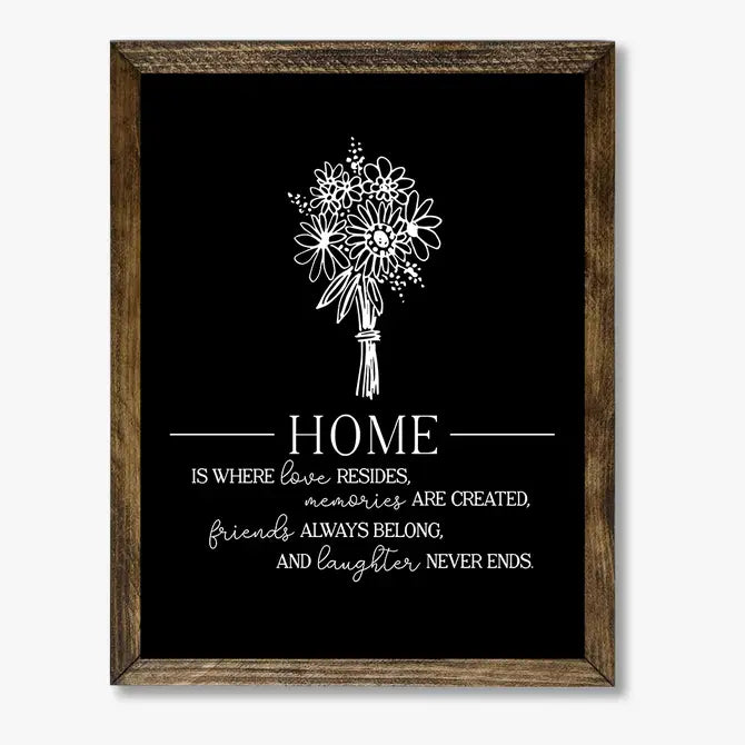 TIMBERLAND FRAME HOME WHERE LOVE RESIDES BLACK