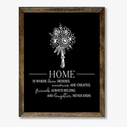 TIMBERLAND FRAME HOME WHERE LOVE RESIDES BLACK