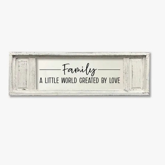 SMALL DOUBLE PANEL CANVAS FAMILY A LITTLE WORD