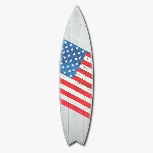 SURF BOARD WALL ACCENT US FLAG