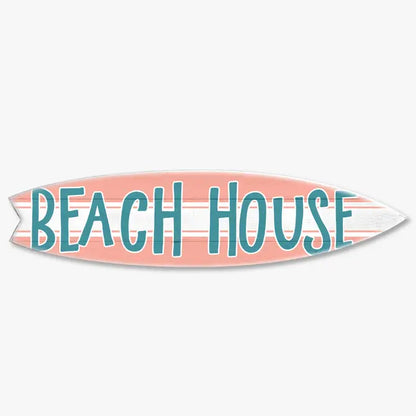 SURF BOARD WALL ACCENT BEACH HOUSE (CORAL)