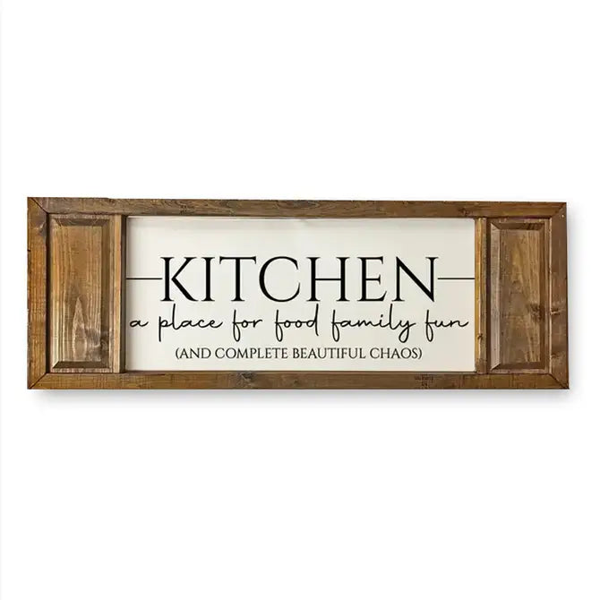 FRAMED CANVAS KITCHEN A PLACE FOR FOOD FAMILY