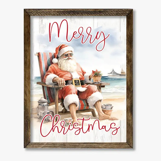 TIMBERLAND FRAME MERRY CHRISTMAS SANTA IN THE SAND