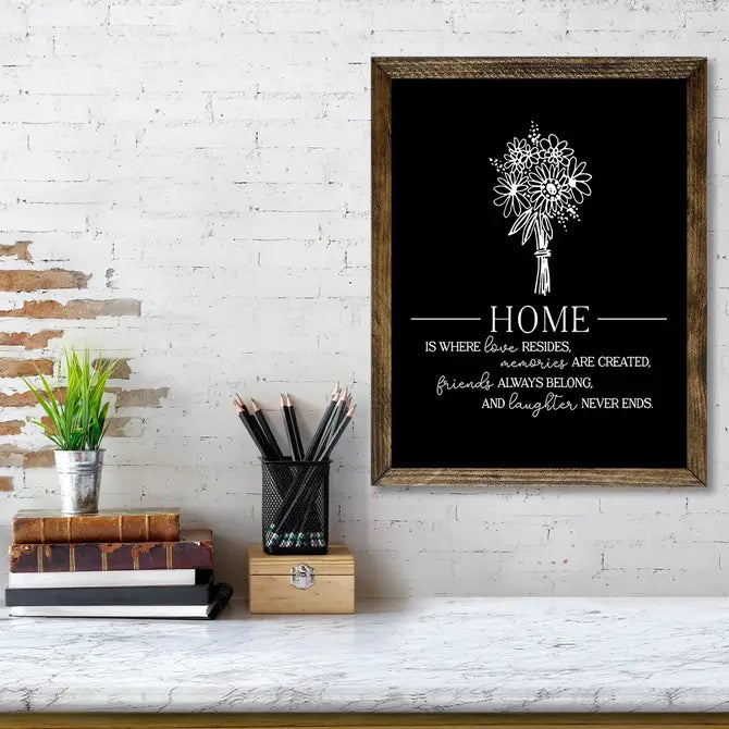 TIMBERLAND FRAME HOME WHERE LOVE RESIDES BLACK