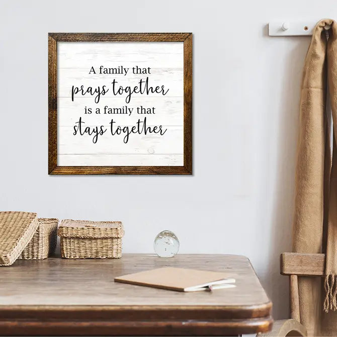 TIMBERLAND FRAME A FAMILY THAT PRAYS TOGETHER WHITE