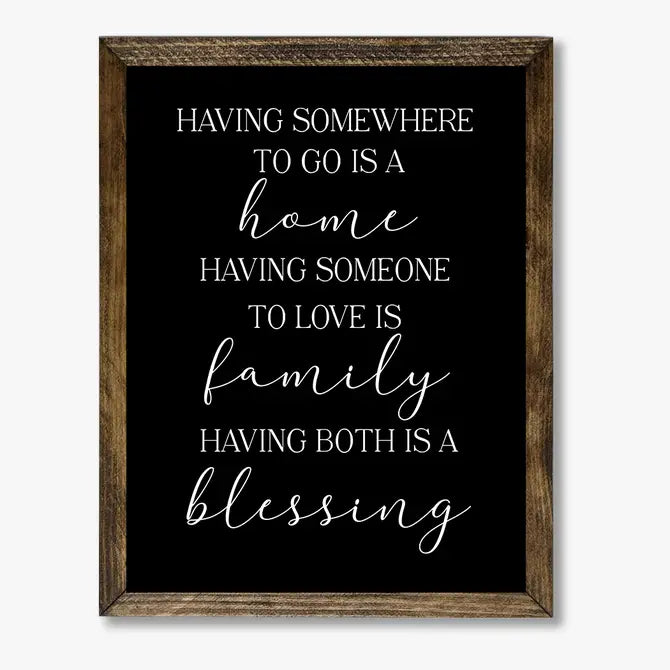 TIMBERLAND FRAME HOME FAMILY BLESSINGS BLACK