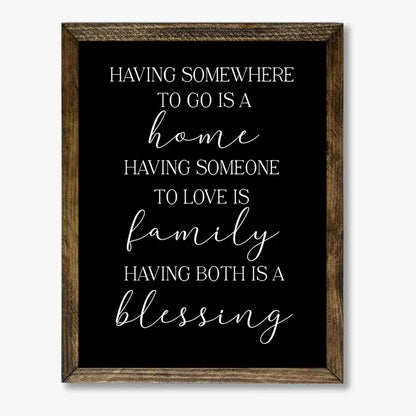 TIMBERLAND FRAME HOME FAMILY BLESSINGS BLACK