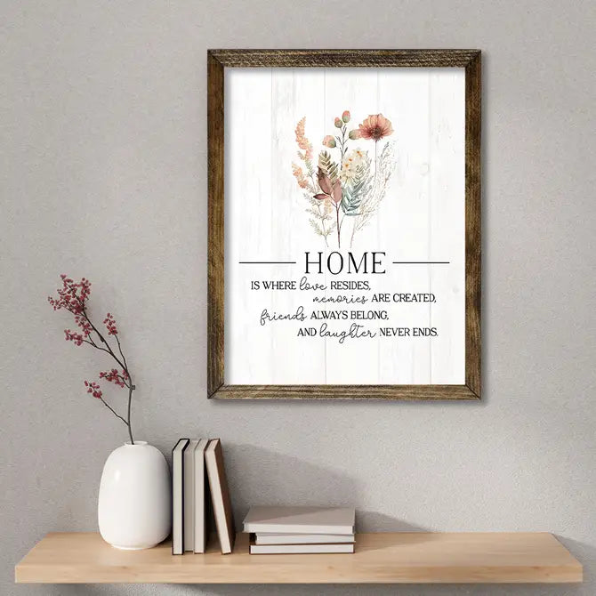 TIMBERLAND FRAME HOME WHERE LOVE RESIDES COLOR