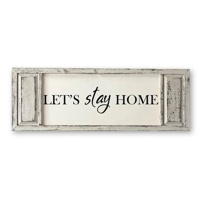 FRAMED CANVAS LETS STAY HOME