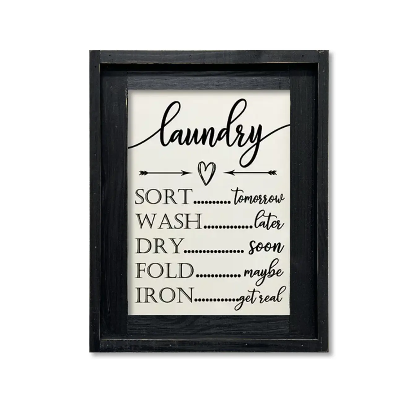 FRAMED CANVAS LAUNDRY SCHEDULE