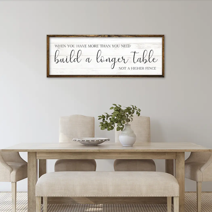 TIMBERLAND FRAME BUILD A LONGER TABLE