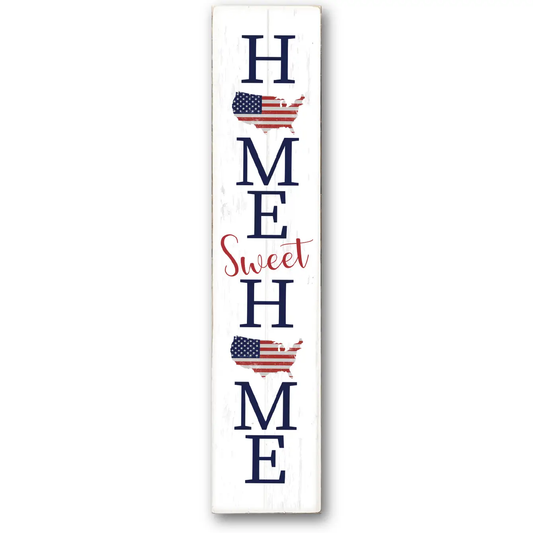 PORCH LEANER HOME SWEET HOME US FLAG