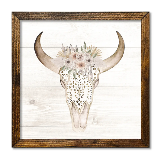 TIMBERLAND FRAME BOHO COW SKULL