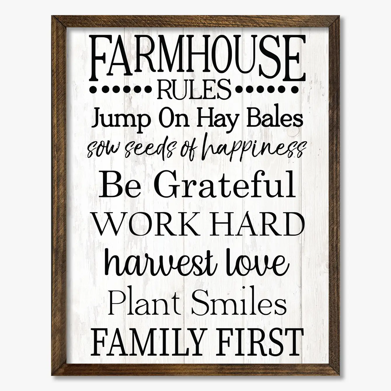 TIMBERLAND FRAME FARMHOUSE RULES