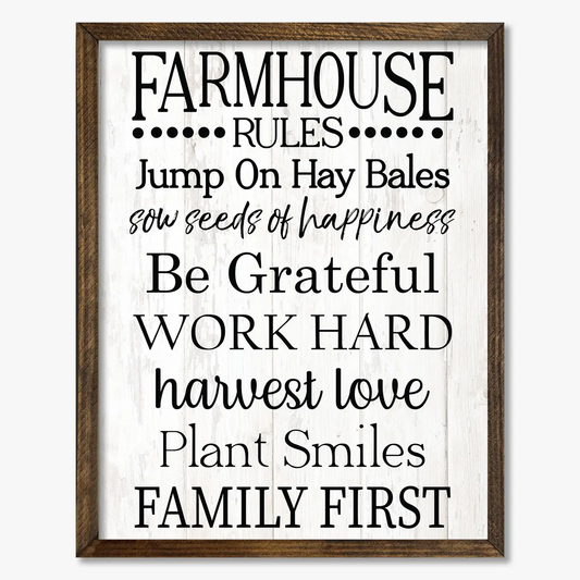 TIMBERLAND FRAME FARMHOUSE RULES