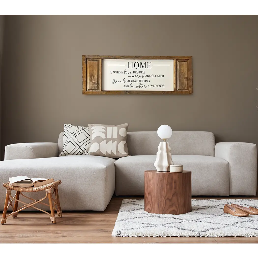 FRAMED CANVAS HOME IS WHERE LOVE RESIDES