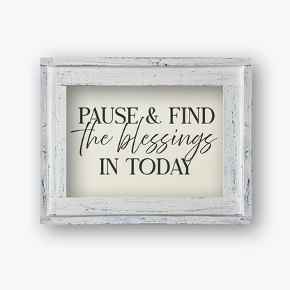 FRAMED CANVAS PAUSE & FIND THE BLESSINGS