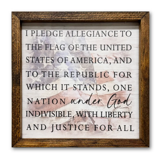 TIMBERLAND FRAME PLEDGE OF ALLEGIANCE FLAG