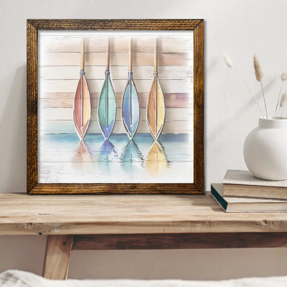 TIMBERLAND FRAME WATERCOLOR COLORFUL OARS