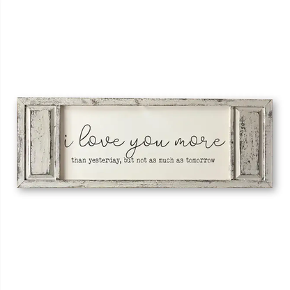 FRAMED CANVAS I LOVE YOU MORE