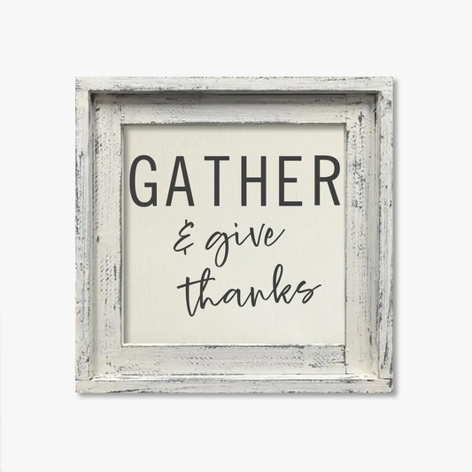 FRAMED CANVAS GATHER & GIVE THANKS