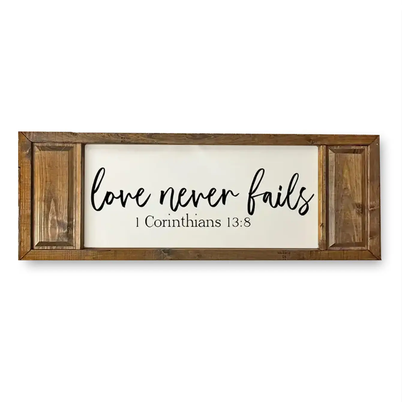 FRAMED CANVAS LOVE NEVER FAILS