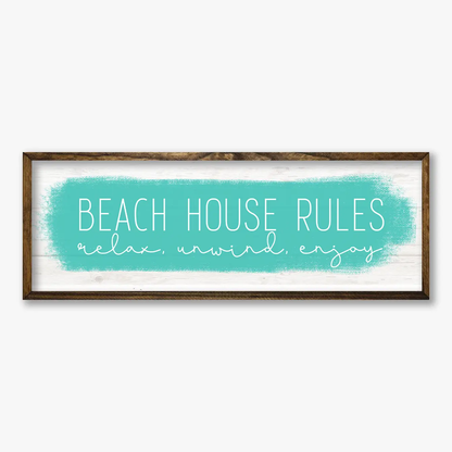 TIMBERLAND FRAME BEACH HOUSE RULES (TEAL)