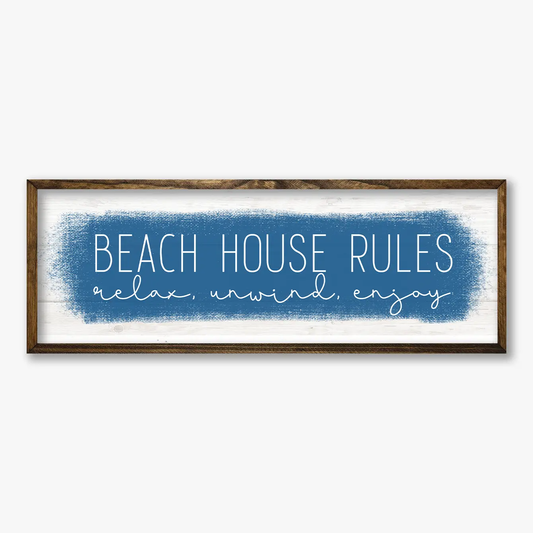 TIMBERLAND FRAME BEACH HOUSE RULES (BLUE)