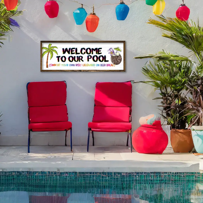 TIMBERLAND FRAME WELCOME TO OUR POOL