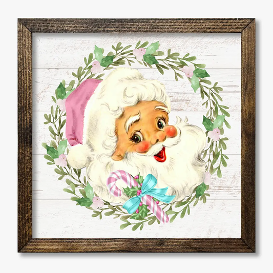 TIMBERLAND PINK SANTA FACE WREATH