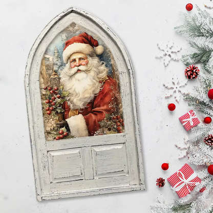 Small Arched Vintage Santa