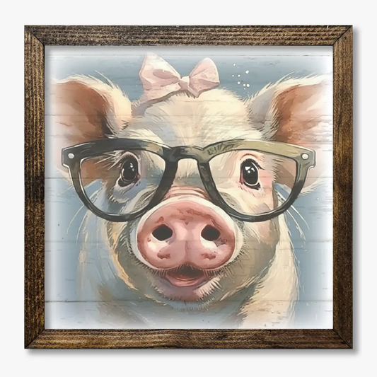 TIMBERLAND FRAME GIRL PIG WITH GLASSES