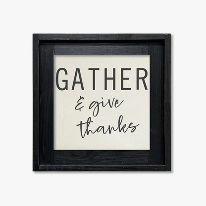 FRAMED CANVAS GATHER & GIVE THANKS