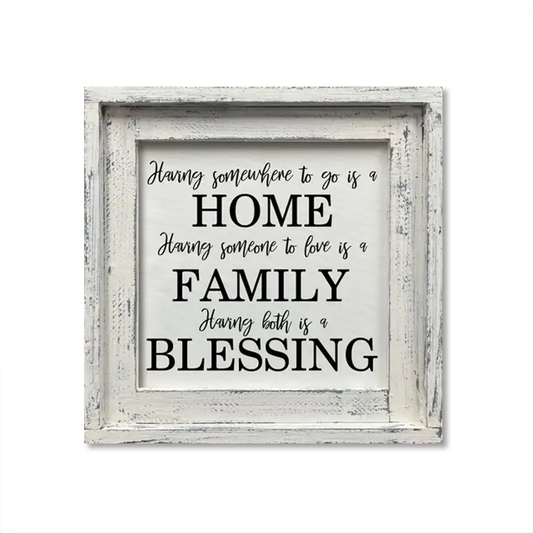 FRAMED CANVAS HOME FAMILY BLESSING