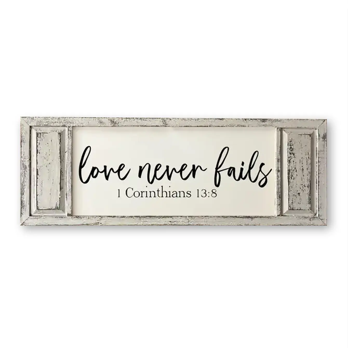 FRAMED CANVAS LOVE NEVER FAILS