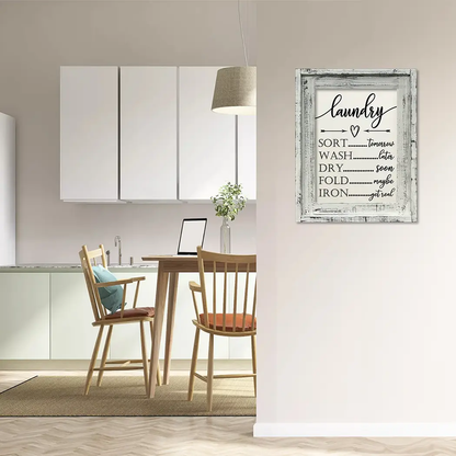 FRAMED CANVAS LAUNDRY SCHEDULE