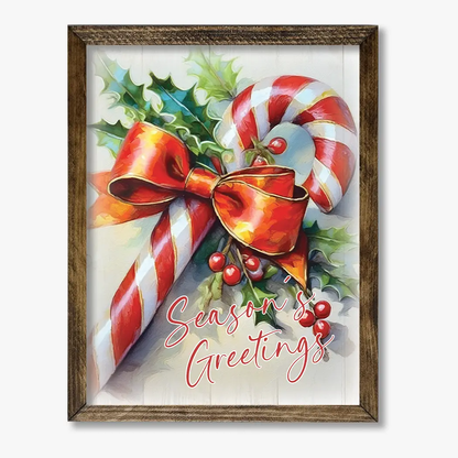 TIMBERLAND FRAME CANDY CANE SEASONS GREETINGS