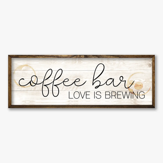 TIMBERLAND FRAME COFFEE BAR LOVE BREWING