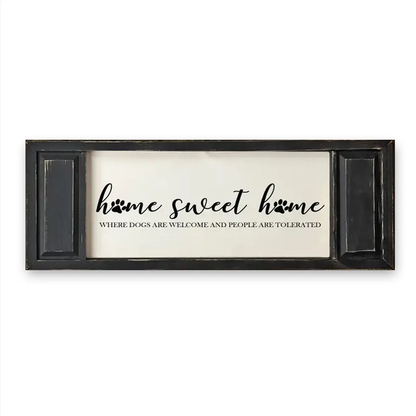 FRAMED CANVAS HOME SWEET HOME DOG PAW