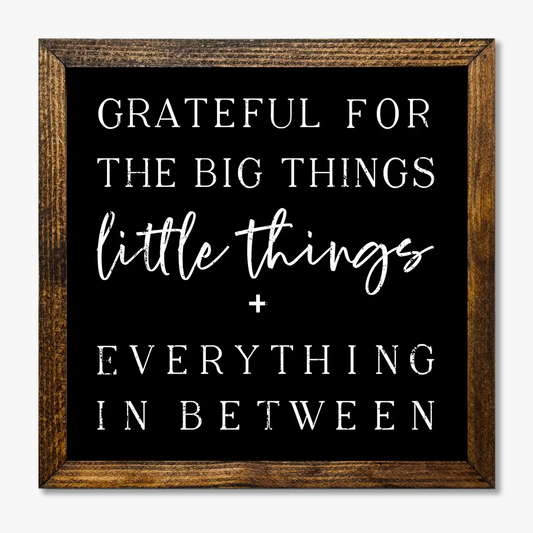 TIMBERLAND FRAME GRATEFUL FOR THE BIG THINGS LITTLE THINGS