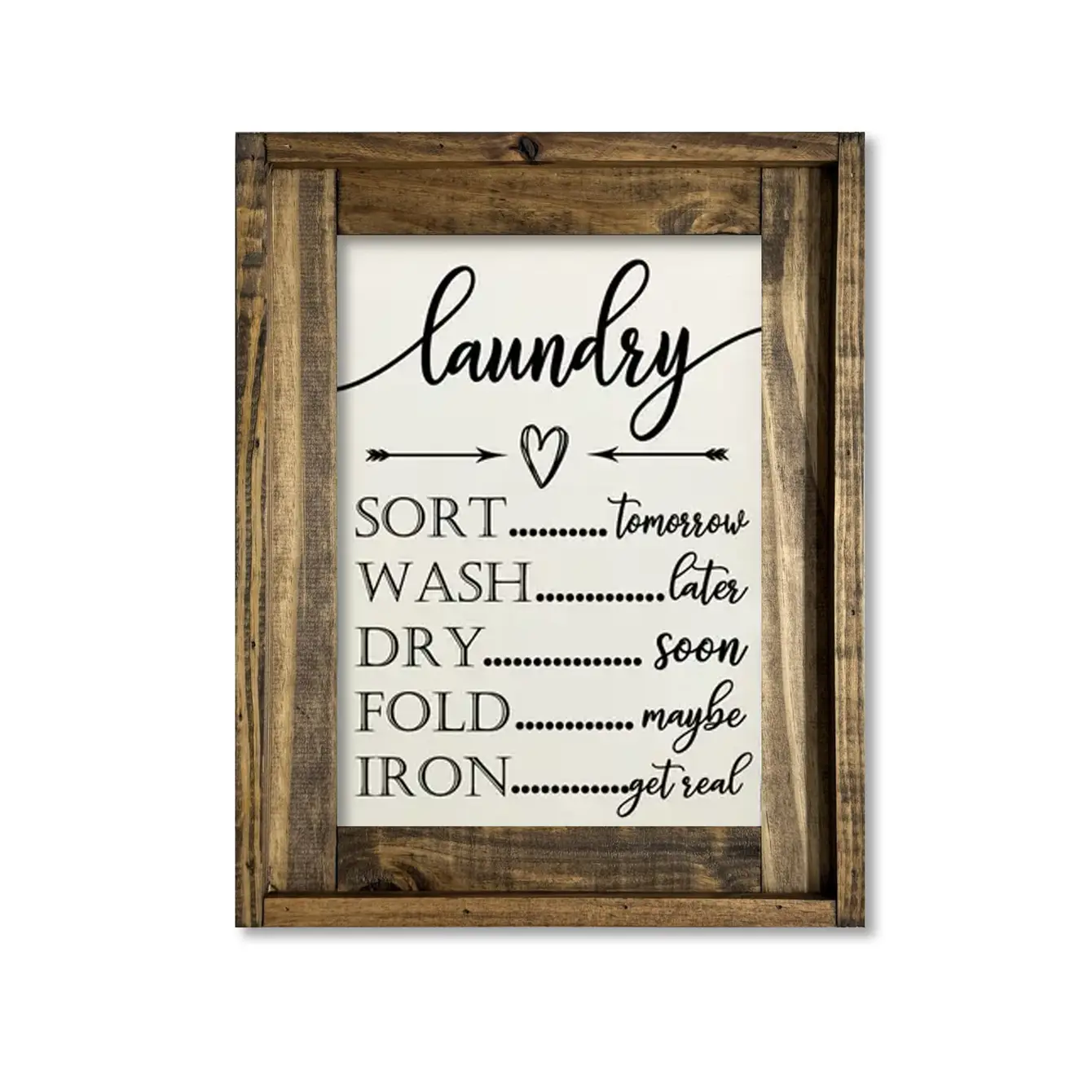 FRAMED CANVAS LAUNDRY SCHEDULE