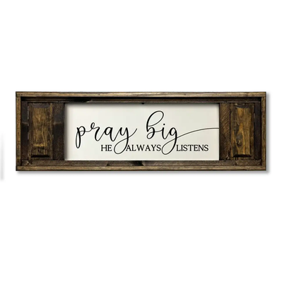 Small Double Panel Canvas Pray Big