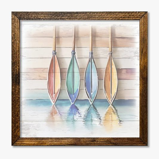 TIMBERLAND FRAME WATERCOLOR COLORFUL OARS